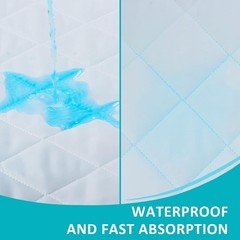 Washable Underpads 18″x24″ 3 Pack, Waterproof Reusable Incontinence Bed Pads …