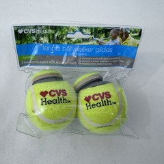 CVS HEALTH Walker Tennis Balls for Balance & Stability Natural Rubber Latex