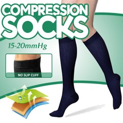 (3 Pairs) Copper-Compression Socks 10-15mmHg Graduated Support Mens Womens S-XXL