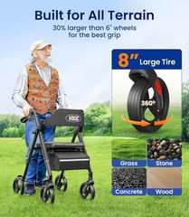 Z21 Lightweight Rollator Walker Shiny Black