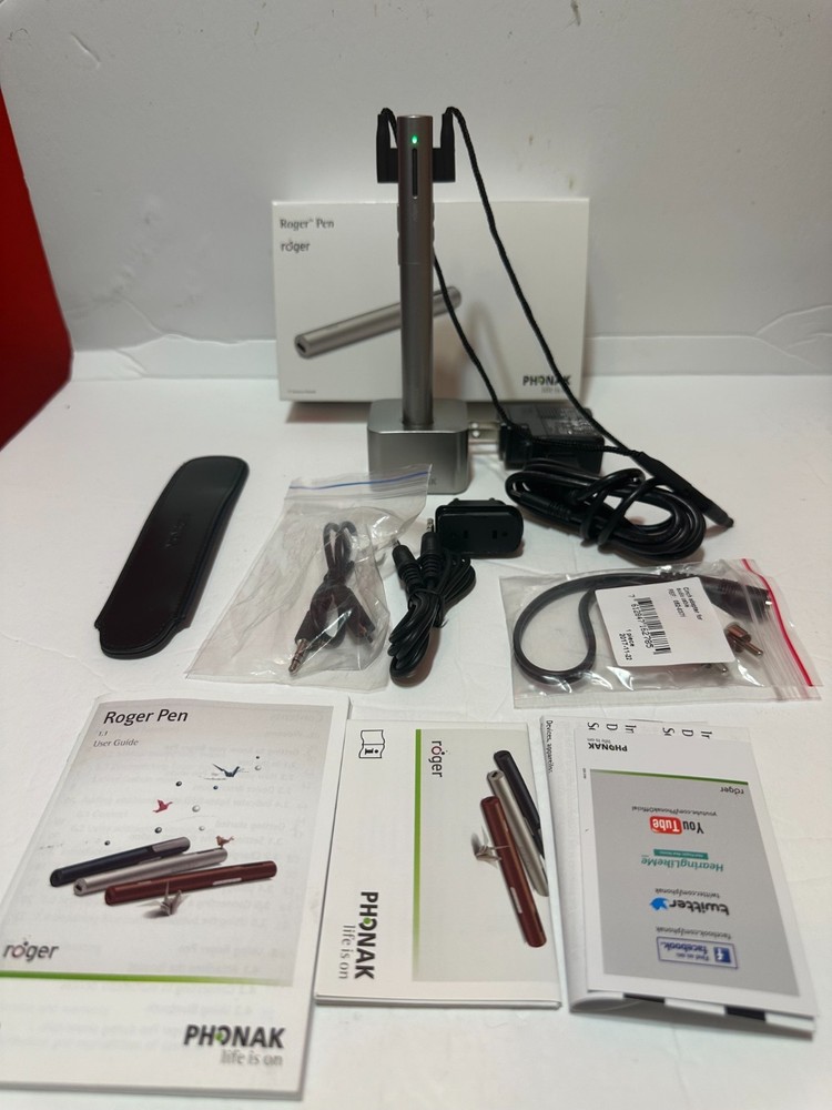 Phonak Roger Pen 1.1 Wireless Microphone Assistive Listening Device Complete Set