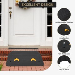 Eliteedge 4 Rise Threshold Ramps Doorway Heavy Duty 33000Lbs Capacitynon-Silp