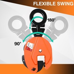 YATOINTO Plate Lifting Clamp 1760lbs 0.8T 1763 Lbs, Orange