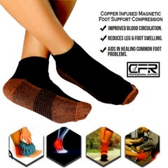 Copper Compression Socks Arch Ankle Sport Support Plantar Fasciitis Men Women US