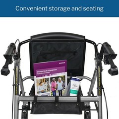 McKesson Rollator Folding Aluminum 32 to 37 inch Handle Height
