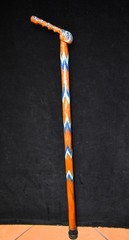 Handmade “ Zig Zag “ Cane Turquoise and Azurite