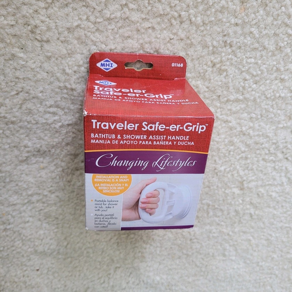 MHI Traveler Safe-Er-Grip, Suction Cup for Bathtub & Shower Assist Handle.