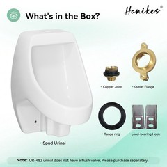 UR-482 1.0 GPF Urinal with Siphon Jet Flush Action in. White