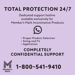 Member’s Mark Total Protection Pads for Women, Ultimate Long, 6 Drop, 144 Count