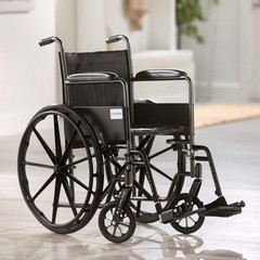 McKesson Wheelchair, Swing Away Foot Leg Rest, Fixed Arm, 18 in Seat, 300 lbs…
