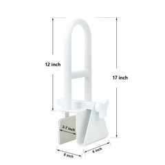 Bath Safety Bar Bathtub Rail Grab White Bathroom Shower Handle Tub