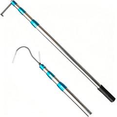 7Ft Truck Cargo Grabber Reach Retriever Tool with Two Hook Pickup Bed Heavy Duty