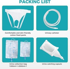 Wearable Urinary Drainage Bag for Men,Reusable Urine Colle,Urinary Drainage Bag