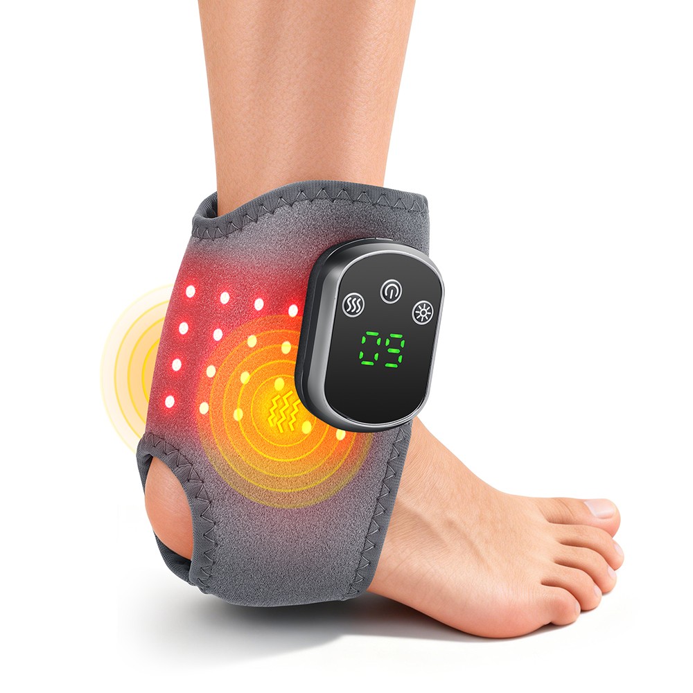 Red Light Therapy Ankle Massager Pain Relief 5 Heating Levels 3 Vibration Modes