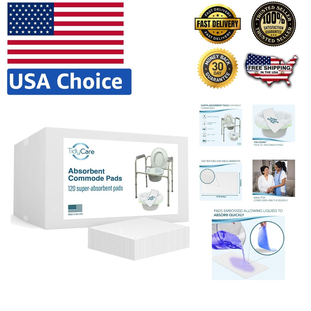 Value Pack of 120 Disposable Commode Pads – Ultimate Odor Control Solution