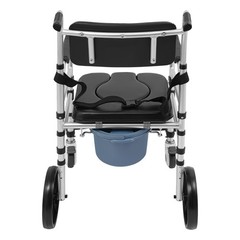 Foldable Shower Chair with Wheels Rolling Shower Chair with Commode for Seniors