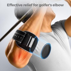 Tennis Elbow Brace for Tendonitis Relief, Gel Pad Support Strap, Fits 7.1″-11