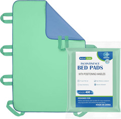 Positioning Bed Pad with 8 Reinforced Handles-34 x 52″-Reusable and Washable Tra