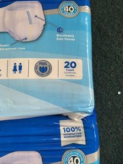 2 Packages Of 20 Count Attends Briefs Ck 58-63 Inches