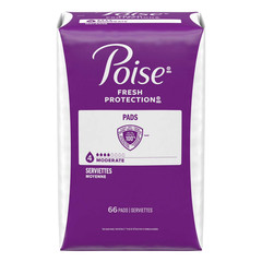 Poise Incontinence Pads Women 4 Drop Moderate Absorbency Regular 132 Count Total