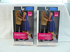 Medi Mediven Comfort 15-20 Sz II Compression Socks Calf Open Toe #45552 Lot of 2