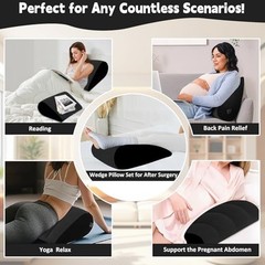 Inflatable Wedge Pillow for Sleeping, Leg/Back/Ankle Elevation, Portable Travel