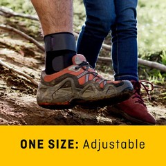 3M Black Ankle Stabilizer One Size Hook and Loop Strap for the Foot
