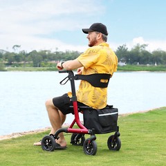 Rollator Walker with Non-Pneumatic Tires – All Terrain Rollator Walker with Seat