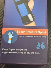 FEATOL MAXIMUM PAIN RELIEF BOXER FRACTURE SPLINT FOR ACHES & PAIN S LEFT HAND