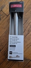 DELTA 9″ Assist Bar NEW Metal Polished Chrome ~300 LB~ Fixture Mobility Mount