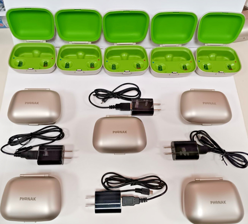 Lot of 10 Phonak Charger Case Combi BTE Charger for BTE