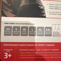 Shock Doctor Elite performance 3+ Knee Brace -2090 Bio-Logix size XS 11.5-12.5”