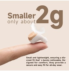 Edifier Mini Hearing Aids, Bluetooth, Rechargeable, Noise Cancellation, 4 Modes,
