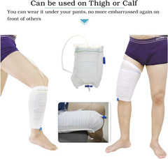 Catheter Leg Bag Holder 4 Pack Fabric Sleeves Urinary Drainage Bag Strap for Men
