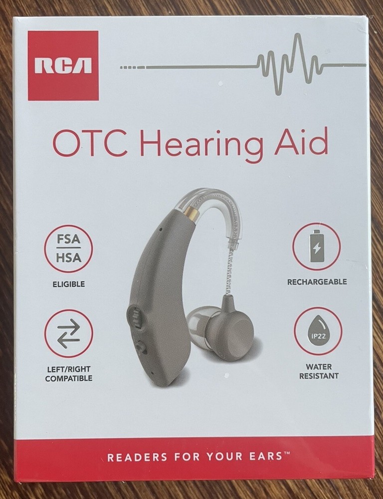 NEW SEALED RCA RSH05GY OTC Hearing Aid Rechargeable Left/Right Ear Compatible