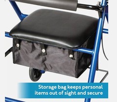 Carex Classics Rollator Walker, Foldable with Seat, FGA33577