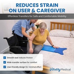 Buckingham Glideboard Patient Transfer Board Sliding Mobility Aid White Teal UK