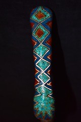Handmade “ Zig Zag “ Cane Turquoise and Azurite