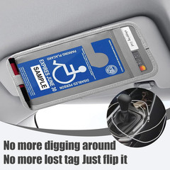 Handicap Placard Holder for Car, Universal Transparent Disabled Parking Permit S