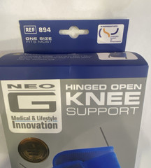 Neo G Hinged Knee Brace Adjustable Fit Open Knee Support R/L Knee universal new