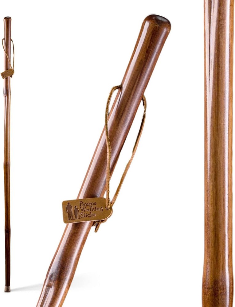 Brazos Rustic Bamboo Walking Stick 55″ Red Made in USA