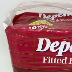 Vintage Depend Fitted Briefs 18 Diapers Large 1996 USA Leakage Barrier 90s NOS