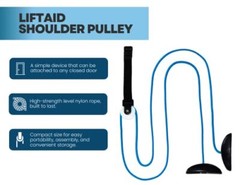 LiftAid Shoulder Pulley for Physical Therapy with Exercise Guide – Blue