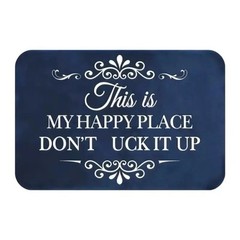 Fun Welcome Mat This is My Happy Place Sarcastic Floor Mat for Indoor Outdoor