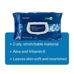 Staydry Disposable Washcloths W/ Aloe Pre-moistened 8 X 12″ Soft Pack