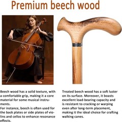Wooden Walking Cane 37 Inch Height Adjustable Beechwood Support Mobility Aid …