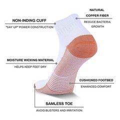Copper Compression Support Socks 20-30mmHg Graduated Plantar Fasciitis Men Women