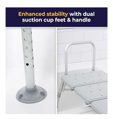 Drive Medical Tub Transfer Bench Shower Chair Tub Seat Adj Height Safety Bench