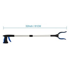 32Inch Foldable Pickup Tool Reaching Aid Rotatable Rubber Gripper E0W4