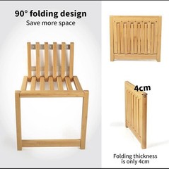 Wall-Mounted Folding Shower Seat Home Care Bench Chair